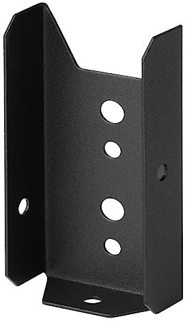 TSSS 20 Pieces 38 x 88 mm Fence Post Bracket, Inner Width:38 mm, Fit 38mm x 100mm Timber, Deck Wood Rail Bracket, 18 Gauge, Black