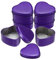 sourcing map 6Pcs Heart Shaped Metal Tins Box, Empty Candy Jars with Lids, Favors Storage Containers for Valentine's Day Candles Wedding Parties Cookies Gifts, Purple (7.5x7x3.5cm)