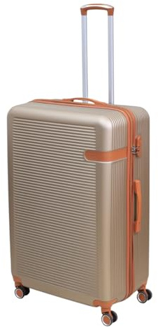 UNIQUE HOME LIVING Suitcase Extra Large 32-Inch Cabin Suitcase Trolley, Hard Shell ABS Expandable Travel Luggage with 8 Spinner Wheels, Lightweight Durable High Capacity with Lock, Vienna - Champagne