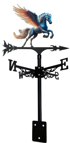 ShengQuanHao Veleta Metálica con Forma de Caballo, Veleta Decorativa para Tejado, Jardín Y Terraza, Decoración de Estilo Rústico, Style a