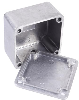Aluminium Pedalgehäuse Silber Selbstgemacht für Gitarreneffekt Projekte | Polierte Oberfläche, Glatte Kanten ohne Grate, Metallgehäuse Leergehäuse, für Stompbox Bastler