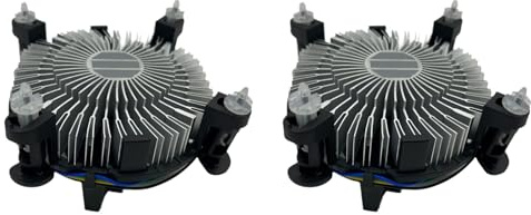 Deechate Lot de 2 ventilateurs de refroidissement pour processeur LGA 775 1150 1155 1156 1151 Performance de optimale 2400 tr/min