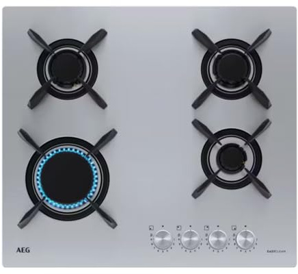 Placa de gas AEG Serie 7000 4 Zonas 8800W Inox - HGB-64423-UZ