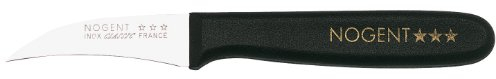 Nogent*** 02319K Couteau d'Office Lame en Acier Trempé/Manche en Polypropylène Noir