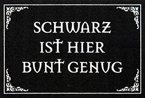 for-collectors-only Fussmatte Schwarz ist Hier bunt genug ! Türmatte Schmutzmatte Fußmatte Fußabstreifer Doormat