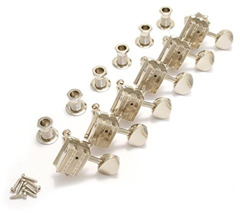 136 N6 Grover 136 Serie Linkshänder, 6 Nickel Mechaniken Set
