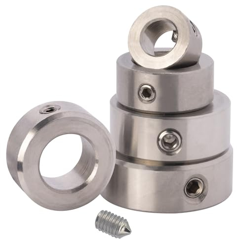 Stahlia Stellring 20mm Sicherungsring Edelstahl V2A (2 Stück) Stellringe mit Gewindestift Form A Wellenringe DIN 705 für Welle, Achse und Schubkarrenrad
