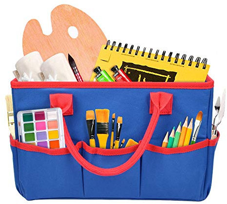 ZKOO Teaching Stuff Art Organizer Desktop Craft Storage Tote Bag für Handwerk, Nähen, Papier, Kunst, Leinwand, Supplies Organisation mit Griffen Reisen oder den täglichen Gebrauch