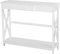 HOMCOM Mesa de Consola de Madera Mesa de Entrada con 1 Cajón y 1 Estante de Almacenaje para Pasillo Salón 100x30x81 cm Blanco