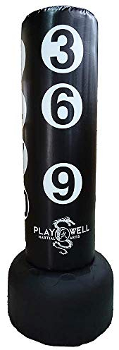 Playwell XXL Standboxsack mit Zonenzahlzielen für Erwachsene in Schwarz