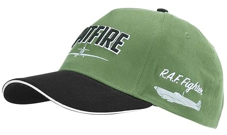 Spitfire Royal Air Force RAF Fighter Baseball Cap, grün