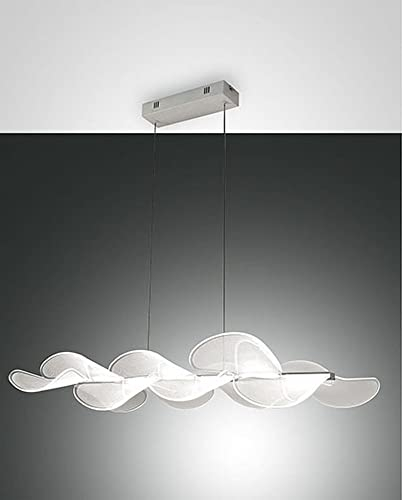 LED Pendelleuchte SYLVIE, 78 x 37cm, 40W 3000K 5400lm, Metall/Acryl, dimmbar, weiß