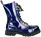 Alpha Rangers 10-loch Boot, Ranger Festival Army Gothic, Leder Springerstiefel, Lack Blau Metallic 5043, UK 5 / EU 39
