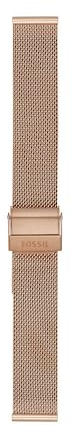 FOSSIL Women's Watch Band, 16mm Stainless Steel Strap, One Size, Stainless Steel