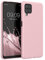 kwmobile Funda para Samsung Galaxy A12 Carcasa - Ultrafina de TPU y Silicona con Bordes elevados anticaídas - Rosa Vintage