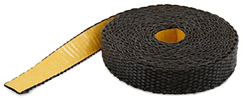 LANZZAS Glasband - Größe: 20 x 2 mm - Länge: 2 m - Flach- / Kaminscheibendichtung schwarz