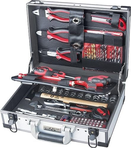 Primaster Werkzeugkoffer 91 teilig Chrom-Vanadium, Wekzeugset, Werkzeugkasten