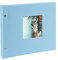 goldbuch 26 829 Schraubalbum Bella Vista Himmelblau, Fotobuch 30 x 25 x 2 cm, Foto Album 40 weiße Seiten, Bilderalbum Einband Leinen, Photoalbum mit Fensterausschnitt, Photo Buch Himmel-Blau