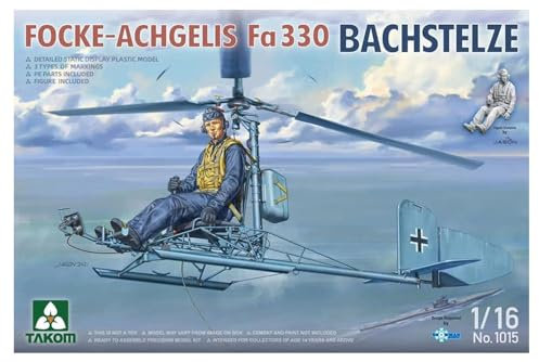 Takom 1015 FOCKE-ACHGELIS Fa 330 Bachstelze + Figur - Maßstab 1:16 - Modellbau