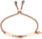 OTXIXTO Personalisiertes Herz-Armband mit Eingraviertem Namen für Frauen, Beste Freundin, Edelstahl, Verstellbare Knöchelverbindung, Brautjungferngeschenke (Roségold)