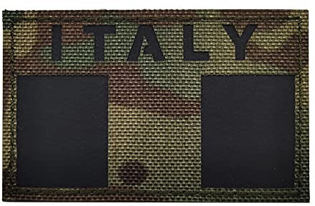 Bandiera dell'Italia Toppa riflettente fai da te Tattica Militare Morale IR Infrarossi Vest Patch Badages Emblema Applique Fissaggio Cucire per Abbigliamento Zaino Fascia Braccio Regalo