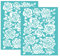 OLYCRAFT 2 Stück Selbstklebende Siebdruck-Schablonen Rosen Blumen Siebdruck Schablonen Wiederverwendbare Mesh Transfer Schablonen Zum Malen Auf Holz 19.5x14 cm