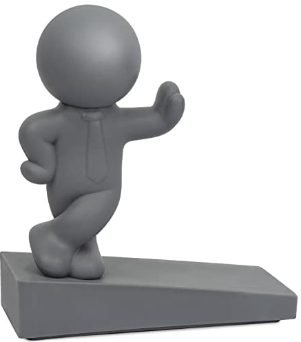 Omoojee Door Stopper Cute, Decorative Doorstop to Hold Your Door Open, Gray, 1 Pack (Patented)