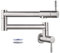 Oniissy Brass Kitchen Sink Tap Silver Folding Two Handles Wall Mounted Swivel Pot Filler Faucet