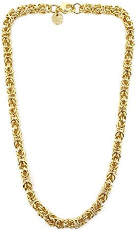 Byzantiner Königskette rund 18kt vergoldet oder Doublé 6mm breit Länge wählbar, Halskette Herren-Kette Damen Geschenk Schmuck ab Fabrik Tendenze-Italy