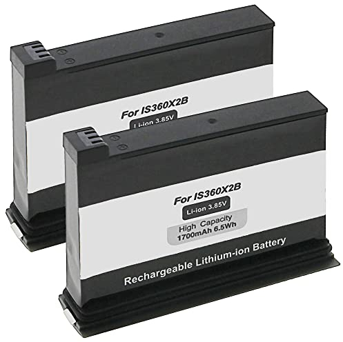 2X Akku kompatibel mit CINOSBT, CINOSBT/B für Insta360 One X2 Action Cam [Li-Ion / 1700mAh / 3.85V]