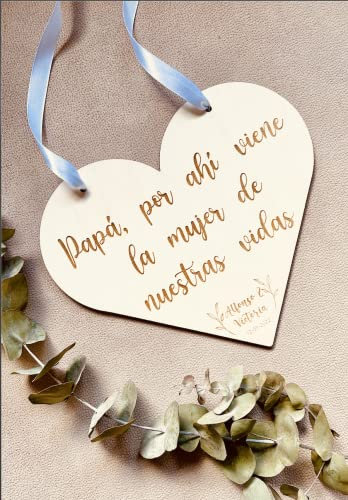 Cartel personalizado corazón para paje/cartel de madera/cartel para boda/cartel/boda/paje
