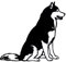 Reflektierend Auto Aufkleber, MoreChioce Hunde-Autoaufkleber Wasserdichte Husky Wandtattoo Sticker Haustier Selbstklebende Auto Vinyl Aufkleber Karosserie Dekor Styling Aufkleber,Schwarz