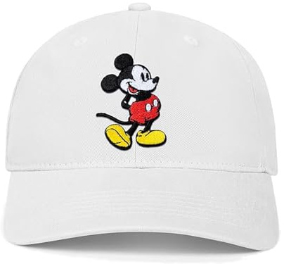 Disney Herren Erwachsene, Micky Maus, verstellbar Baseballkappe, weiß, Einheitsgröße