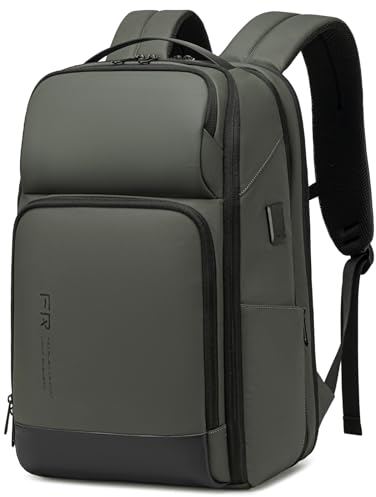 FENRUIEN Erweiterbarer Laptop Rucksack Business Rucksack Herren Laptop Tasche 17 Zoll für Herren und Damen Mädchen Teenager mit Laptopfach USB-Ladeanschluss Rucksack