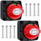 Bolatus 2 Pièces Coupe Circuit Batterie 12V 24V 48V coupe batterie 1-2-Both-OFF, Master Switch batterie 275A interrupteurs de battrie pour Yacht Bateau Camion Bus Voiture Moto