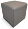 Grauer Echtlederhocker 40x40x40cm Leder Toledo Smog Hocker Kuhfell Sitzhocker Polsterhocker Fußhocker Echtleder Puff