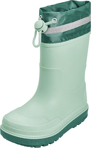 Playshoes Regenstiefel Gefüttert Unisex Kinder Gummistiefel, Grün Gefüttert, 24 EU