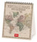 Legami - Tischkalender 2025, Kalender 12 x 14,5 cm, 12 Monate und Jahresplaner 2026, 6 Sprachen, internationale Tierkreiszeichen und Feiertage, Vintage Maps