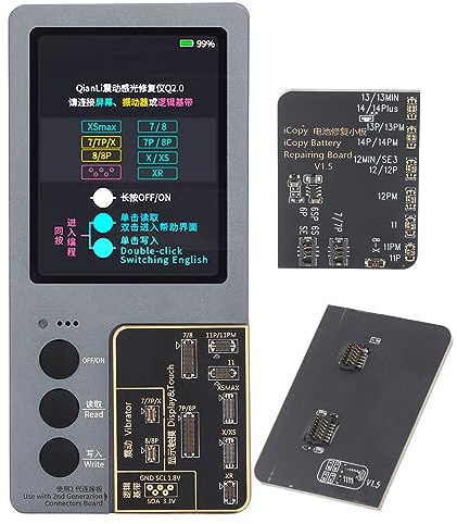 ICopy Plus 2.2 Professional Phone Screen Repair Tool Battery and Headphone Tester Data Transfer Device for iPhone Models 7-14 with Original Color Fixing Support