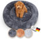 Belune® Donutkissen Deluxe [Dunkelgrau, 120cm], waschbar, Hundebett große Hunde, Hundedonut Kissen große Hunde