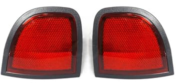 HIPATU Rückstrahler für Auto Hintere Stoßstange für Mitsubishi L200 2005-2015, Heckstoßstange Rückstrahler Rechts + Links Reflektor Rückleuchte Ersetzen Auto Zubehör