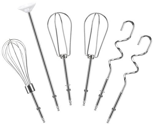 Dough Hooks and Blending Rod Replacement for Cuisinart Hand Mixers CHM-3 CHM-7PK HM-50 HM-70 Hand Blender Accessory （6 pack）
