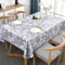 Plenmor Wachstuchtischdecke PVC Tischdecke Plastik, Tischdecke Outdoor eckig Table Cloth Waterproof Abwischbare Tischtuch Dining Table Cover (Grau Blumen, 185 x 137 cm)