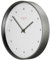 Kienzle lautlose Funk-Wanduhr, Edelstahlrahmen, 25 cm Durchmesser, automatische Zeiteinstellung, batteriebetrieben