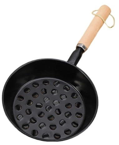 rockible Holzkohle Starter Mini Hot Pot Einfach zu Verwenden Tragbarer Behälter Holzkohle Holzkohle Starterkorb Zum Grillreisen, 14 cm mit Loch