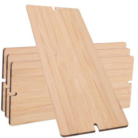 Angoily 4pcs Diy Bamboo Sign Blank Signs Parking Bamboo Parking Plate Engraving Blank for Office Home