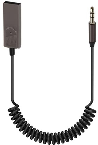 Receptor Bluetooth 5.4 AUX Adapter, USB Jack 3,5 mm Receiver adds Bluetooth to Car Speaker, Home Stereo Audio para Hands-Free Calls, Voice Navigation, Phone Music
