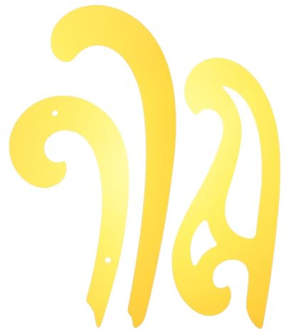 ARTIBETTER 1 Satz Teiliges Set Französische Kurvenlineale Und Vorlagen Für Zeichnungen Für Nähmuster Grafikdesign Und Projekte Flexiblem Gefertigt 3 Stück