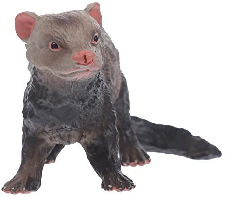 FIXOSHEE Frettchen Modell Wildtier Figur Kunststoff Junge Mädchen Kognitives Spielzeug Simulation Wildtier Dekor Kinderzimmer Spielzeug