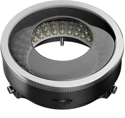 Feeshoppher IL37 Mikroskop-Ringlicht mit 96 LED-Beleuchtung und blendfreiem optischem System mit eingebautem Polarisator und drehbarem Analysator für klare Sicht